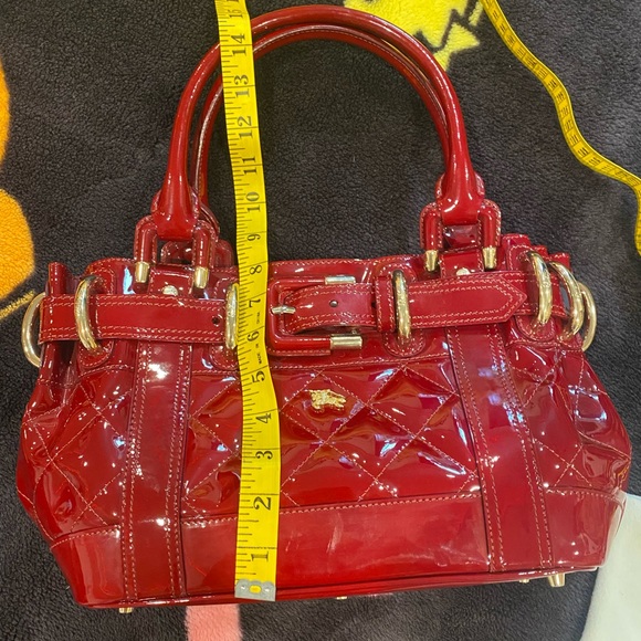 Burberry patent leather Burgundy handbag - Picture 14 of 17